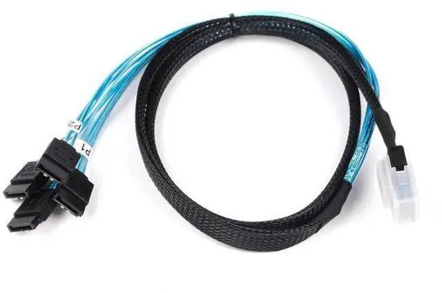 Alt view image 5 of 7 - 2PCS Internal Mini SAS 36Pin (SFF8087) Male to 4X SATA 7Pin Female FanOut Cable, 1Meter (3.3 Feet)