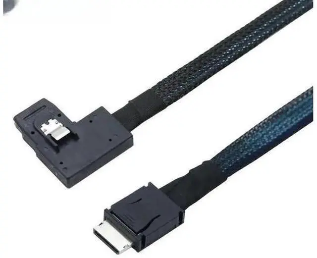 Main image of HighSpeed OCuLink SFF8611 4i to Mini SAS SFF8087 RightAngle Adapter Cable for PC & Server Hardware