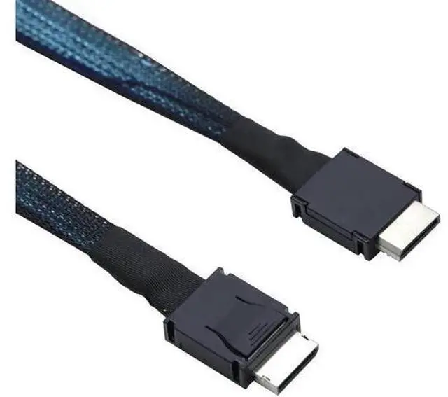 Alt view image 5 of 6 - PCIe OCuLink SFF8611 4i to Mini SAS SFF8611 4i HighSpeed Server Interconnect Cable, 19.68 Inches