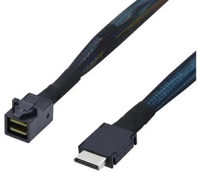 Main image of 19.68 Inches PCIe Oculink SFF8611 4i to Mini SAS SFF8643 Internal Server Cable 12Gbps HighSpeed Data Transmission | 32AWG