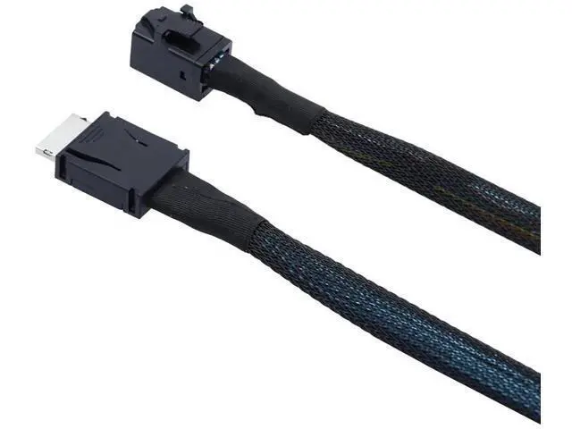 Alt view image 2 of 6 - 19.68 Inches PCIe Oculink SFF8611 4i to Mini SAS SFF8643 Internal Server Cable 12Gbps HighSpeed Data Transmission | 32AWG