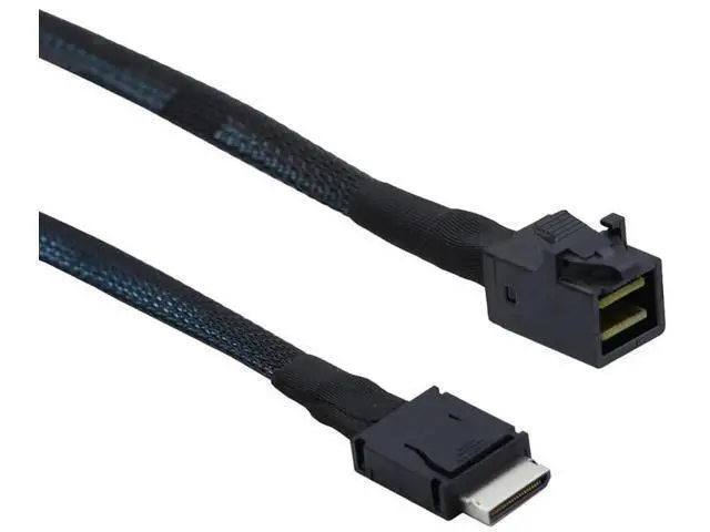 Alt view image 3 of 6 - 19.68 Inches PCIe Oculink SFF8611 4i to Mini SAS SFF8643 Internal Server Cable 12Gbps HighSpeed Data Transmission | 32AWG