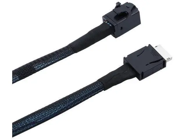 Alt view image 4 of 6 - 19.68 Inches PCIe Oculink SFF8611 4i to Mini SAS SFF8643 Internal Server Cable 12Gbps HighSpeed Data Transmission | 32AWG