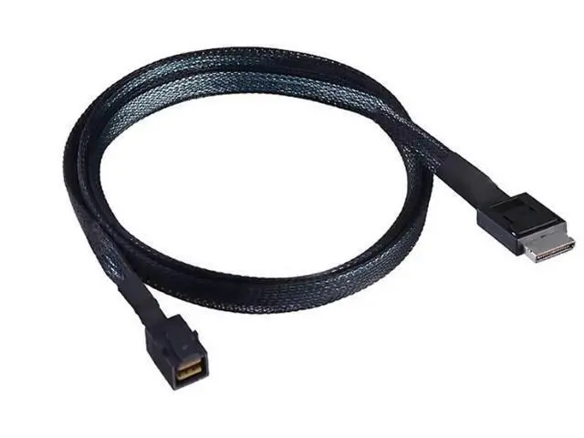 Alt view image 5 of 6 - 19.68 Inches PCIe Oculink SFF8611 4i to Mini SAS SFF8643 Internal Server Cable 12Gbps HighSpeed Data Transmission | 32AWG