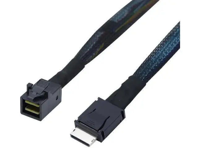 Alt view image 6 of 6 - 19.68 Inches PCIe Oculink SFF8611 4i to Mini SAS SFF8643 Internal Server Cable 12Gbps HighSpeed Data Transmission | 32AWG