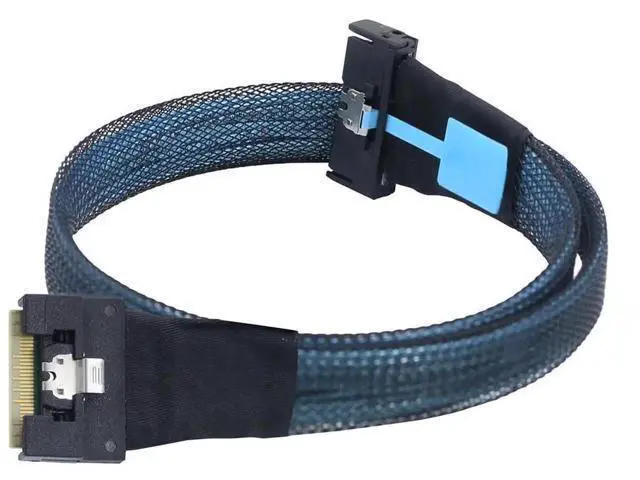 Alt view image 5 of 6 - PCIe 5.0 MCIO 8i to Slimline SAS 4.0 SFF8654 8i 74Pin Cable, 24Gbps HighSpeed Server Interconnect, 85 Ohm Copper Wire, 0.5m
