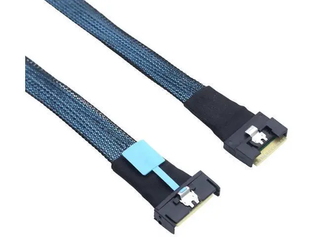 Alt view image 6 of 6 - PCIe 5.0 MCIO 8i to Slimline SAS 4.0 SFF8654 8i 74Pin Cable, 24Gbps HighSpeed Server Interconnect, 85 Ohm Copper Wire, 0.5m