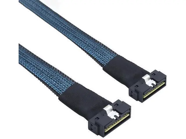 Alt view image 3 of 6 - PCIe SlimSAS LP LowProfile SFF8654 8i 74Pin to LP 8X HighSpeed Internal Cable, 24Gbps, 85 Impedance, 30AWG Server Data Harness, 0.8M/31.49in