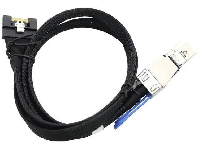 Alt view image 5 of 5 - PCIe Slimline SAS SFF8654 8i to Dual SAS HD SFF8644 Server Cable, FullCover AntiMisplug Design, 32AWG Data Harness, 10Ohm Impedance, 1M