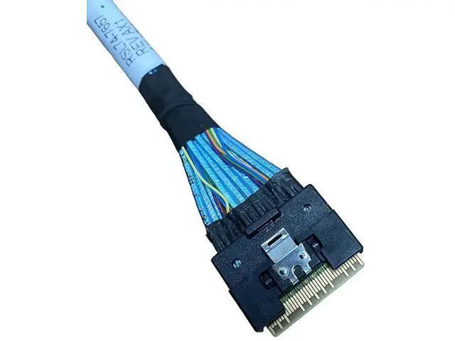 Alt view image 4 of 5 - 80cm SlimSAS 8X to 2×MiniSAS HD 4X Cable, SFF8654 74Pin to 2×SFF8643 36Pin, Compatible with Broadcom MPN 056000300