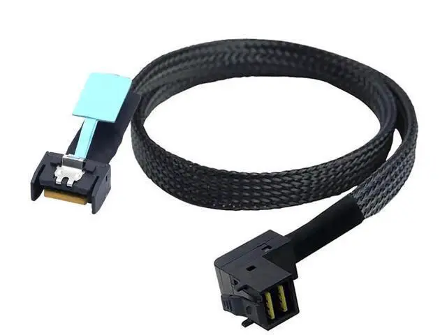 Alt view image 4 of 6 - Gen5 MCIO Slimline SFF8654 4i to HD SFF8643 90Degree Cable, 12G HighSpeed Server Interconnect, 1M