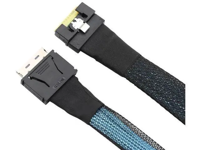 Alt view image 4 of 7 - PCIe Gen4 SlimSAS SFF8654 8i to OCuLink SFF8611 8i Internal Server Cable, 32AWG Copper Harness, 24Gbps HighSpeed Data Transfer, 1M/39.37in
