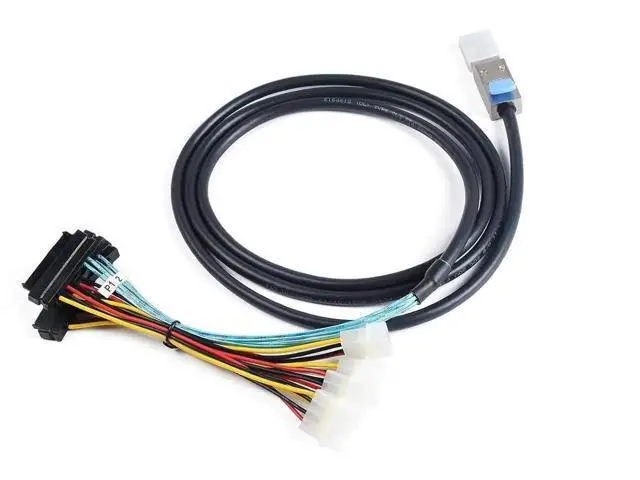 Alt view image 5 of 6 - MiniSAS SFF8088 26Pin to 4 × SAS SFF8482 29Pin with Power Cable, 2 Meter / 6.6FT