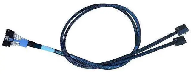 Main image of MCIO x8 to 2×MiniSASHD x4 Cable, SFFTA1016 74Pin to 2×SFF8643 36Pin, PCIe Gen4 Mini Cooledge IO Cable, 80CM