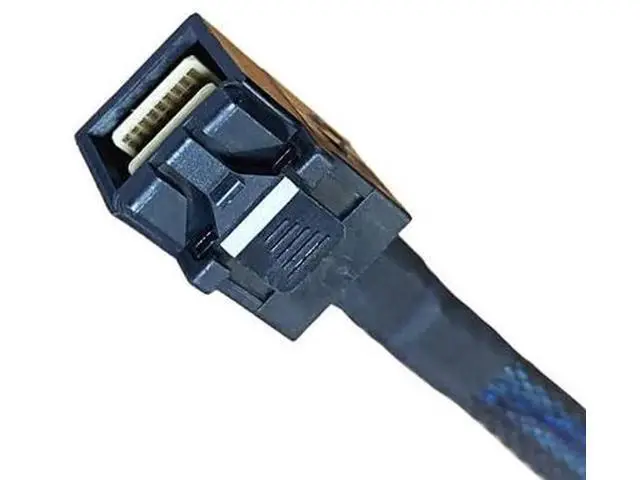 Alt view image 3 of 4 - MCIO x8 to 2×MiniSASHD x4 Cable, SFFTA1016 74Pin to 2×SFF8643 36Pin, PCIe Gen4 Mini Cooledge IO Cable, 80CM