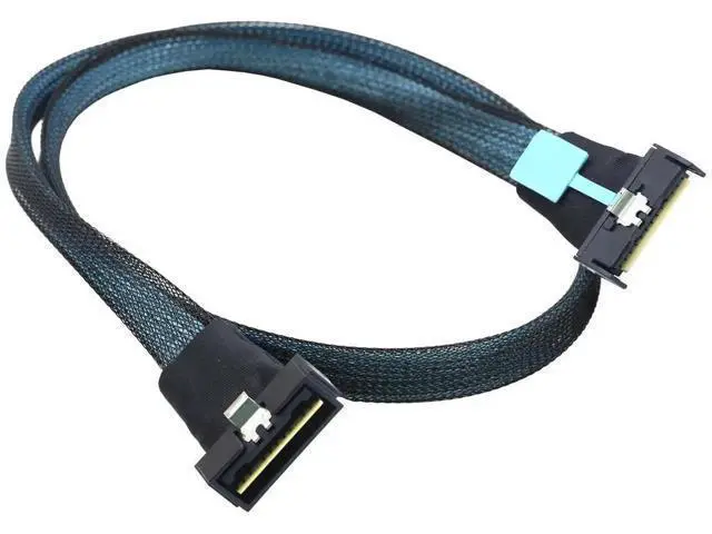Alt view image 3 of 5 - PCIe 5.0 MCIO 8X to LP SlimSAS SFF8654 74Pin HighSpeed Server Cable, 24Gbps SingleChannel, LowProfile, 31.49 Inches