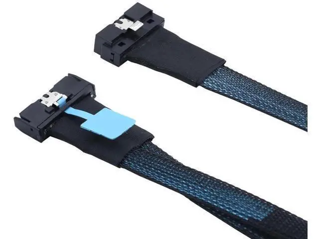 Alt view image 2 of 5 - PCIe 5.0 MCIO 8X to LP SlimSAS SFF8654 74Pin HighSpeed Server Cable, 24Gbps SingleChannel, LowProfile, 31.49 Inches