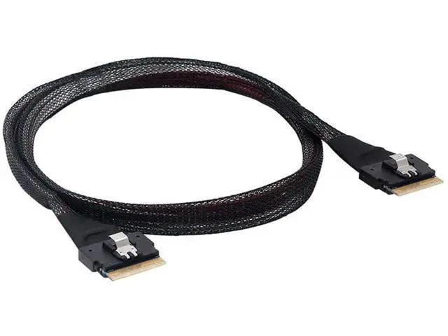 Alt view image 3 of 5 - Slimline SAS PCIE 4.0 SFF8654 8i 74Pin Ultraport Extension Cable, 32AWG 24Gbps HighSpeed Server Interconnect, 0.8M