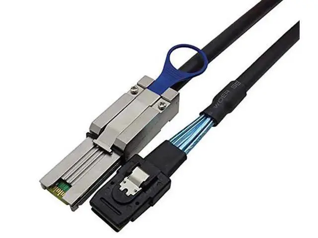 Alt view image 3 of 6 - Mini SAS SFF8087 to SAS HD SFF8088 InternaltoExternal Server Cable, 6Gbps HighSpeed 28AWG Copper Cord, 10 Impedance, 2M
