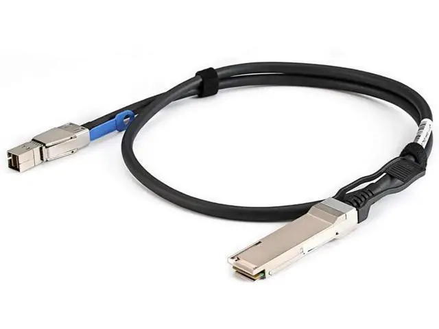 Alt view image 3 of 5 - MiniSAS HD SFF8644 to QSFP 40G SFF8436 Server Cable, 12Gbps, 28AWG, 10 Impedance, HighSpeed Stacking Internal Connection Cable, Black, 2M