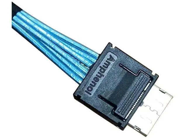 Alt view image 5 of 6 - 80cm SlimSAS 8X to 2×oCuLink 4X Cable, SFF8654 74Pin to 2×SFF8611 36Pin (Compatible with Broadcom MPN 056000100CBLSAST115485)