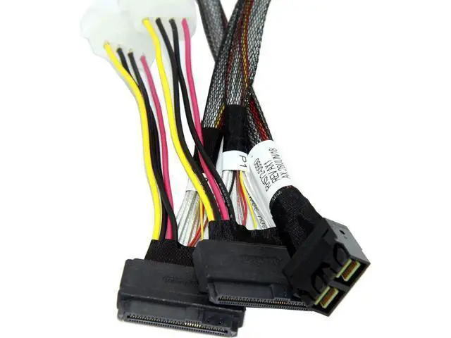 Alt view image 4 of 4 - LSI 94xx Series Dedicated 2×MiniSASHD 8X to 2×U.2 NVMe SSD Cable, SFF8643 72Pin to 2×SFF8639 68Pin, 75CM, Compatible with Broadcom MPN 055006500 / 055006400
