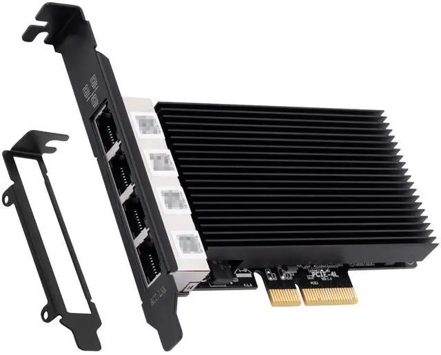 Main image of 4-Port 2.5Gbps PCIe Ethernet Card with Intel I226, NAS/Gaming/Workstation | 2500Mbps 2.5 Gigabit Network Adapter to PCIE X4 X8 X16 NIC for Windows 10/11, Windows Server 2019/2022; Linux