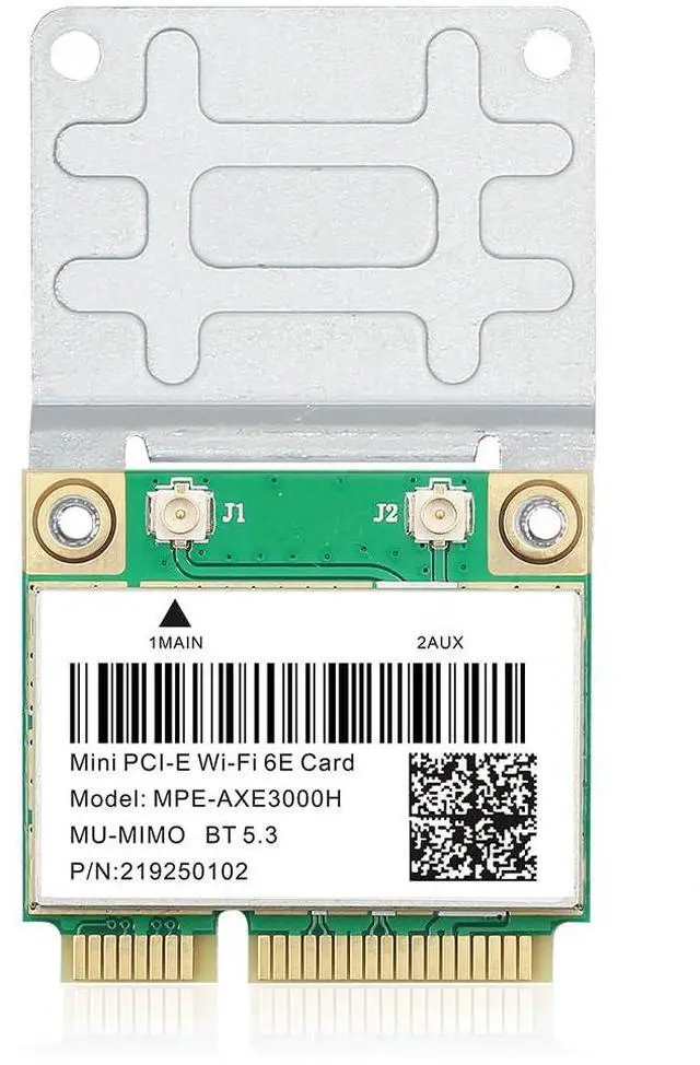 Main image of WiFi 6E Mini PCIe Card, 5400Mbps, Bluetooth 5.3, Gaming