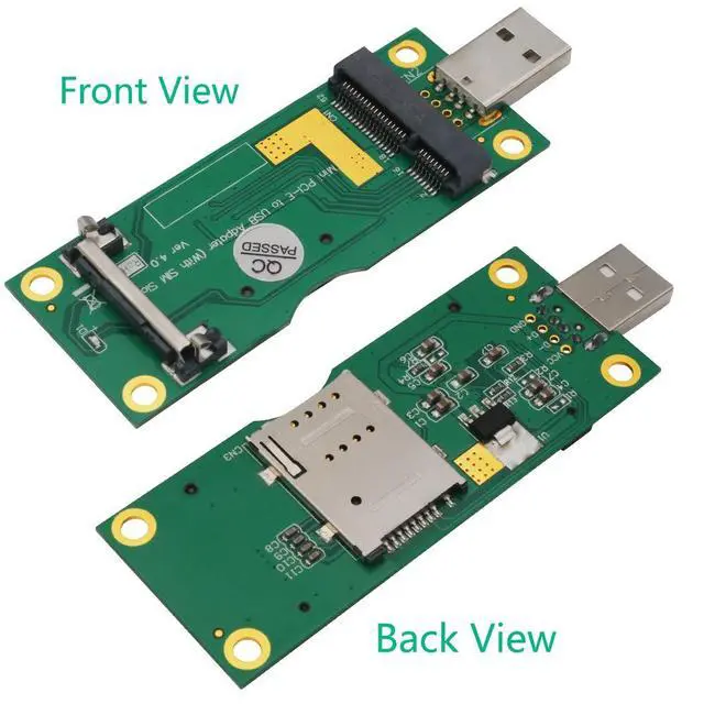 Alt view image 7 of 7 - Mini PCI-E to USB Adapter with SIM Card Slot for 3G / 4G Network Cards