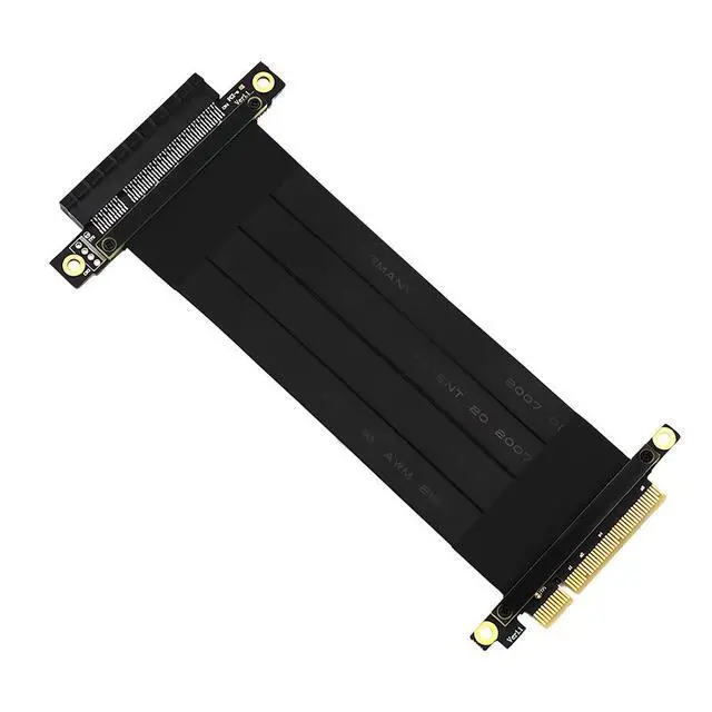 Alt view image 3 of 5 - Pcie Riser Cable PCI-e PCI Express 8X Extension pci-e 8X Card(180 Degree 20cm Extension Cord