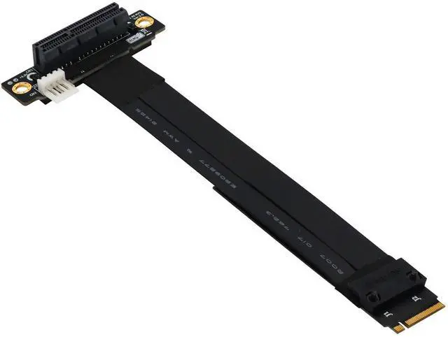 Main image of M Key Extension M.2 NGFF Key M to PCIe 3.0 4X Extension Cable m.2 Key m to pci-e 4X (90°Right Angle PCI-E Slot)