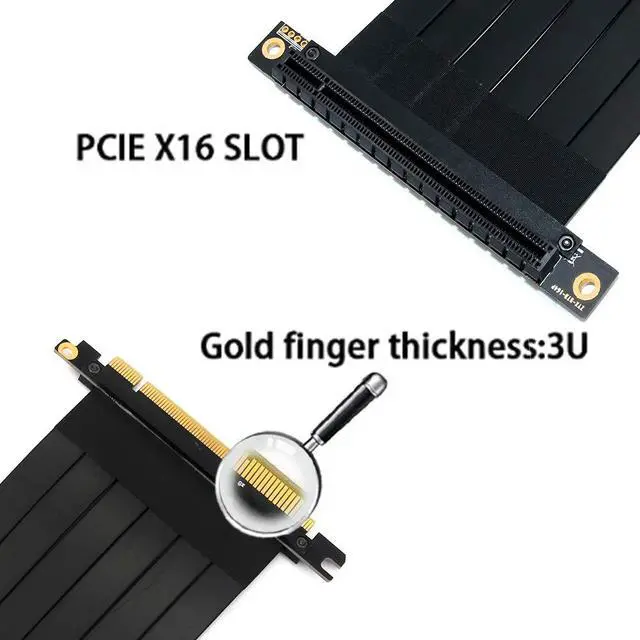 Alt view image 5 of 7 - PCI-E Extension Cable pci Extension Cable 16x pcie Riser (pcie Extender 90 Degree 20cmpcie Riser Cable