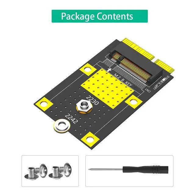 Alt view image 6 of 7 - MSATA to M.2(NGFF) Key B Adapter for 2230/2242 SSD Card