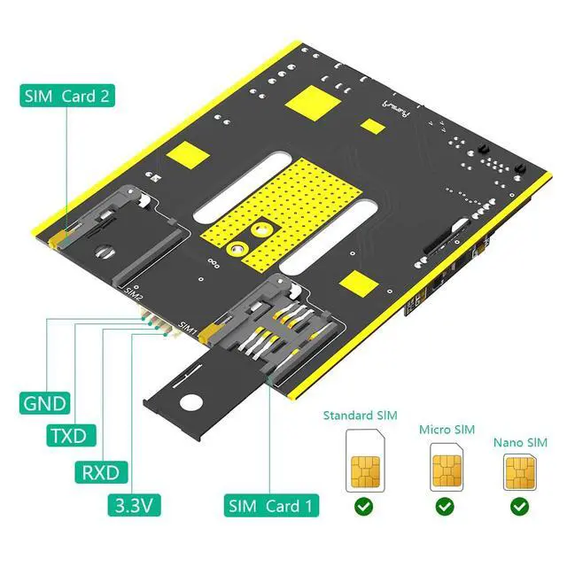 Alt view image 4 of 7 - NGFF(M.2) 4G/5G Module to Type C Adapter with Dual SIM Card Slot and RJ45 Port and POE Module, Realtek RTL8125BG Controller(Black)
