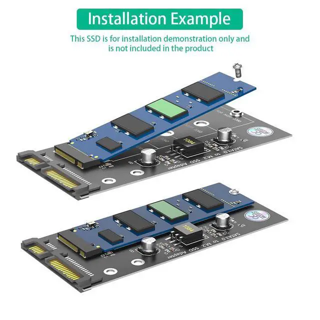 Alt view image 5 of 7 - M.2 NGFF SATA SSD to SATA Adapter Card, Supports 2280/2260/2242/2230 mm, Up to 6 Gbps Transfer Rate