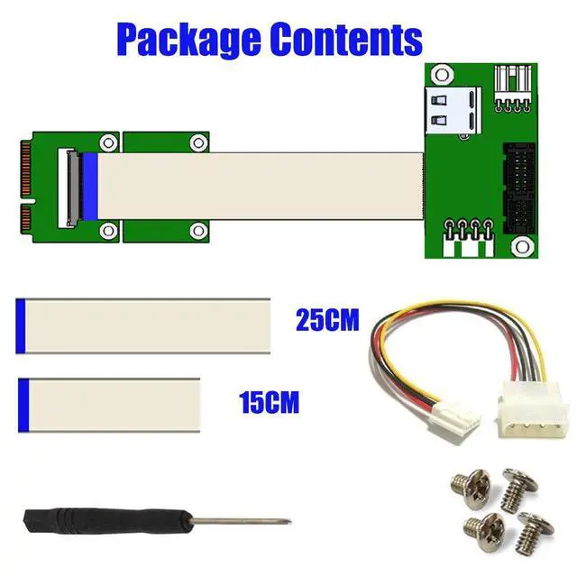 Alt view image 5 of 6 - Mini PCI-E to PCI-E Express 1X Extension Cord Adapter Card with USB Riser Card