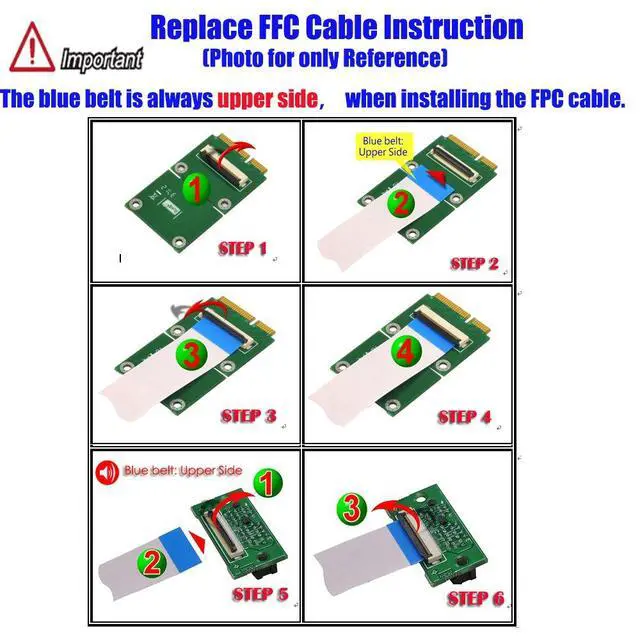 Alt view image 6 of 6 - Mini PCI-E to PCI-E Express 1X Extension Cord Adapter Card with USB Riser Card
