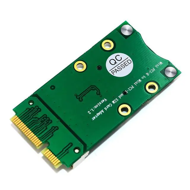 Alt view image 2 of 6 - Mini PCI-E Adapter with SIM Card Slot for 3G/4G,WWAN LTE,GPS Card (Self-Elastic SIM Card Holder)