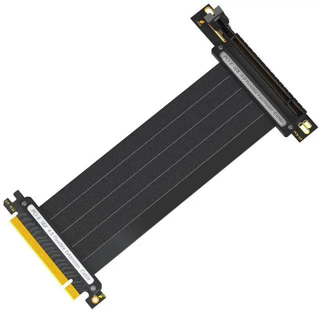 Main image of PCIE 4.0 Extension Cable, Black 16x Shielded High Speed GPU Riser Cable with PCI Express Port for GPU Extension Card,