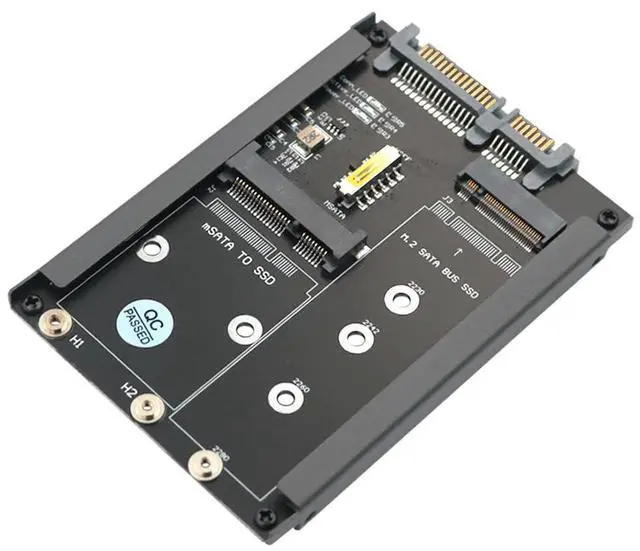Main image of 2 in 1 MSATA and B Key SSD to 2.5" SATA III with Frame Bracket Retain mSATA SSD as 7mm 2.5" SATA Drive