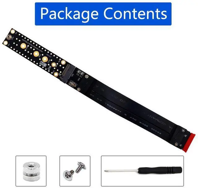 Alt view image 7 of 7 - SUPERPLUS M.2(NGFF) Key M NVMe SSD Extension Cable Extender PCIe3.0 x4 Full Speed