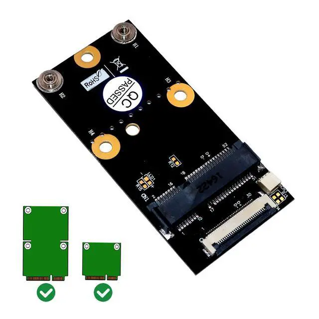 Alt view image 3 of 6 - M.2 NGFF Key B/M/B+M to Mini PCI-E Adapter with FFC Cable