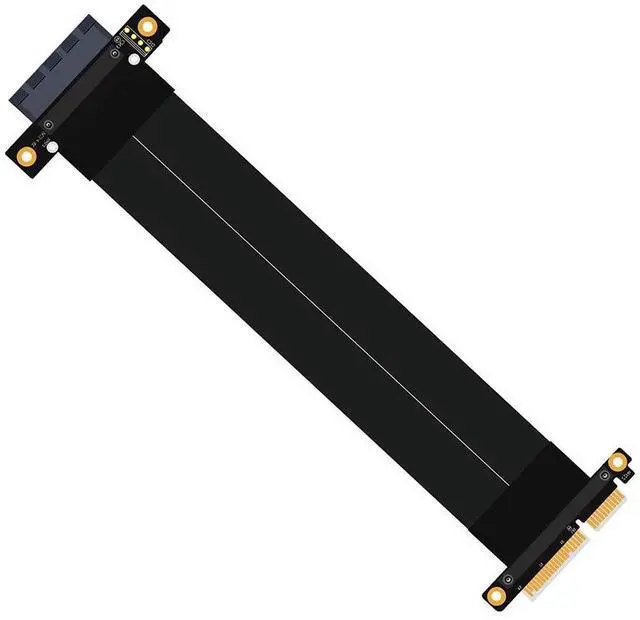 Main image of SUPERPLUS PCI-e Extension Cable 4X 180 Degree 20cm, 24cm Total Length, Black, Indoor Use, Compatible with Graphics Card, Sound Network Personal Computer