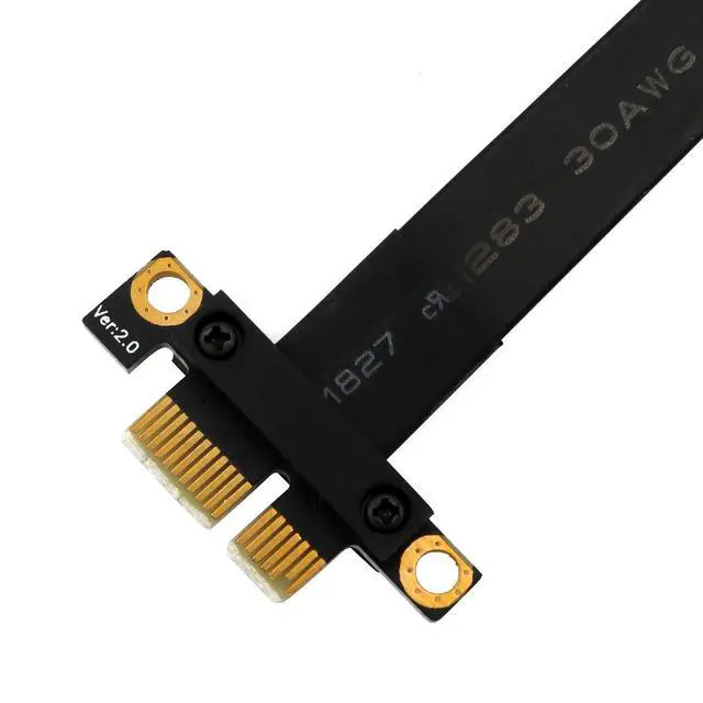 Alt view image 4 of 7 - SUPERPLUS PCI Express Adapter Cable x1 PCIe Adapter Cable PCI-e PCI Express 36PIN 1X Extension Cable pcie Riser Cable (180 Degree 20CM Extension Cable)