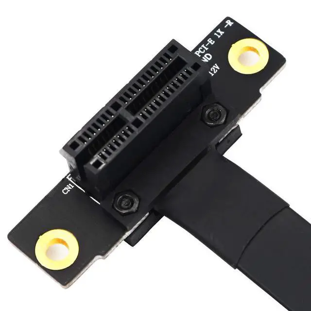 Alt view image 3 of 6 - SUPERPLUS PCI Express Adapter Cable x1 PCIe Adapter Cable PCI-e PCI Express 36PIN 1X Extension Cable pcie Riser Cable (90 Degree20cm Extension Cord)
