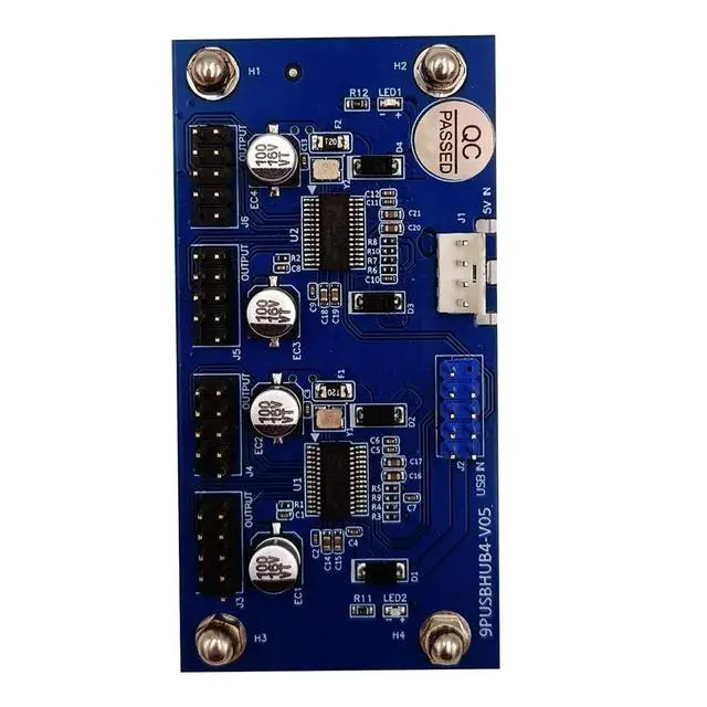 Alt view image 2 of 7 - 9pin USB Header Male 1 to 4 Female Extension Cable Card Motherboard 9-Pin USB 2.0 HUB 2 to 8-Port USB 2.0 Hub with Additional Power and Magnetic Base