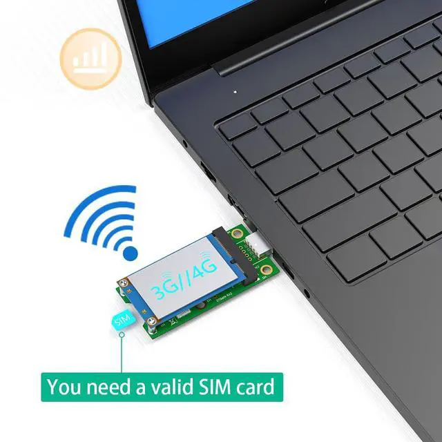 Alt view image 7 of 7 - Mini Pcie USB Adapter SIM to USB Adapter with SIM Card Slot for WWAN/LTE Module