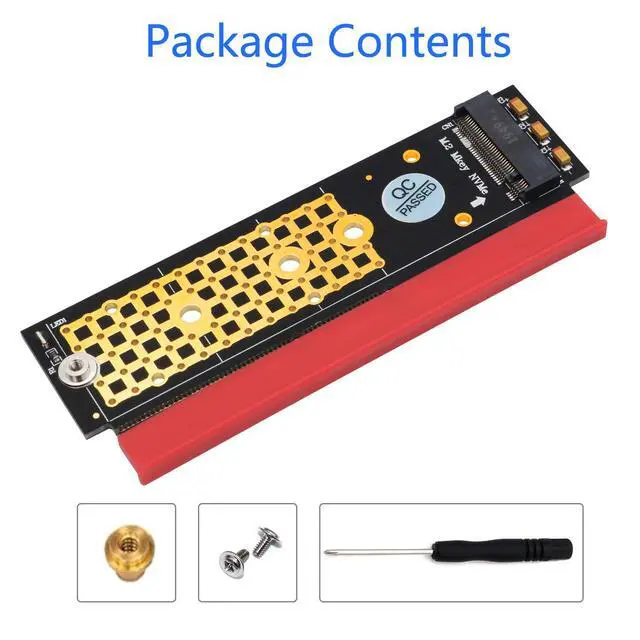 Alt view image 7 of 7 - M.2 NVMe SSD NGFF to PCIE 3.0 X16 /X4 Adapter M Key Interface Card Support PCI Express 3.0 x4 2230-2280 Size m.2 Full Speed (Black Gold)
