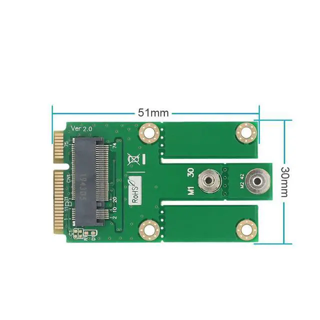 Alt view image 2 of 4 - USB to Mpcie M.2 NGFF Key B to Mini PCI-E Adapter with SIM Card