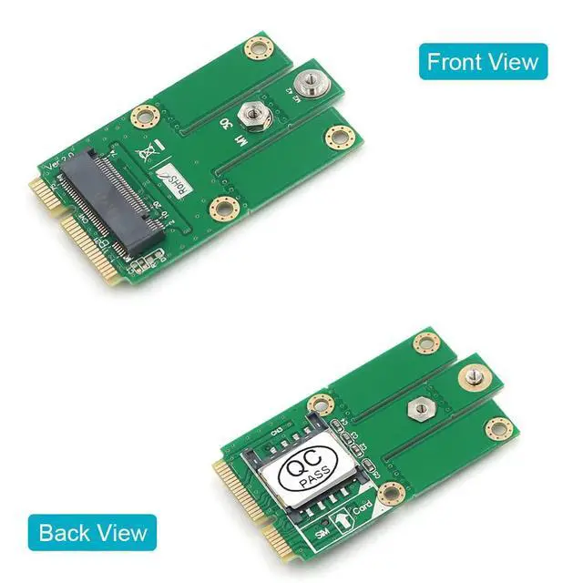 Alt view image 3 of 4 - USB to Mpcie M.2 NGFF Key B to Mini PCI-E Adapter with SIM Card